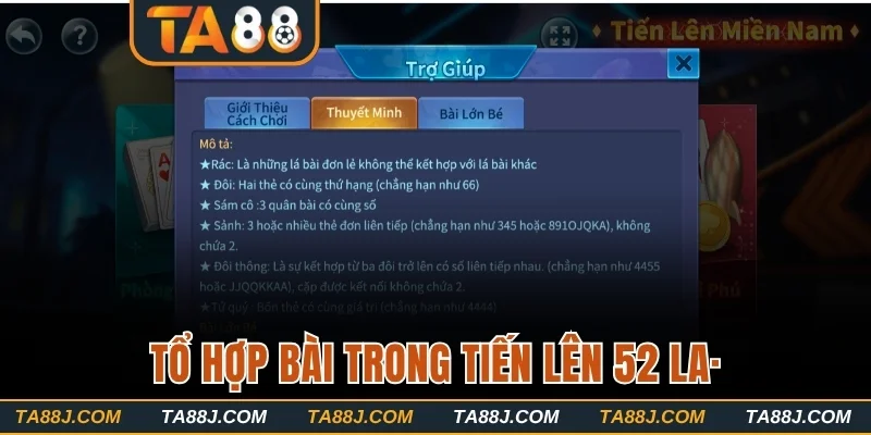 Tên các bộ bài trong tiến lên hay sử dụng